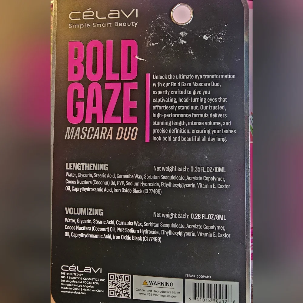CeLavi Bold Gaze Mascara Duo - Pink & Black